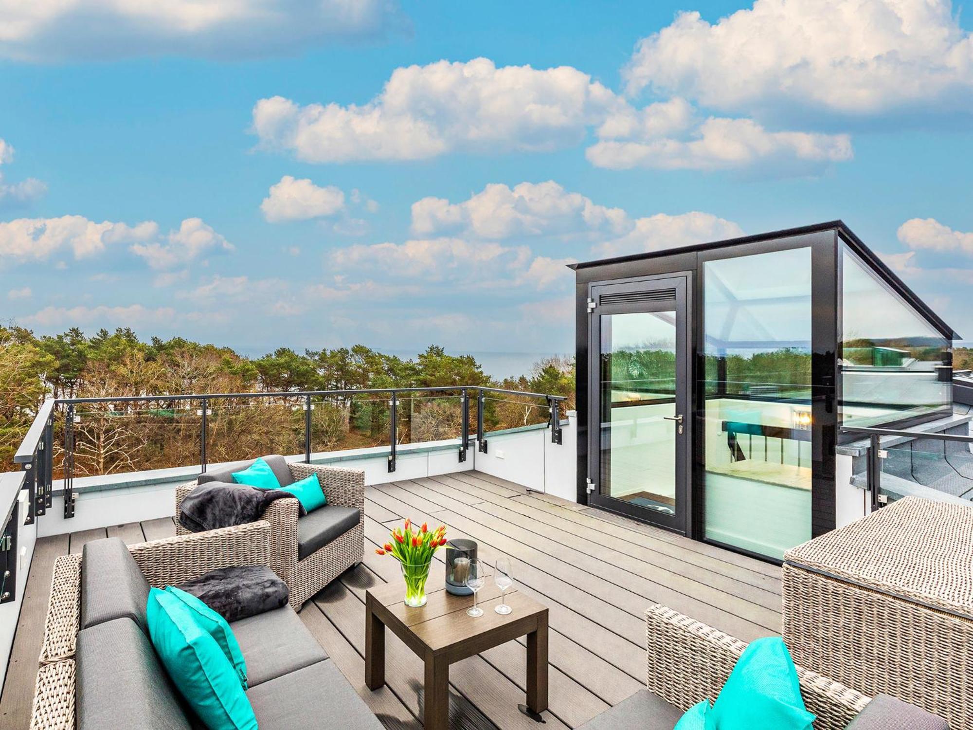 Fewo Prora - Kingfisher Dachterrasse Binz Kültér fotó